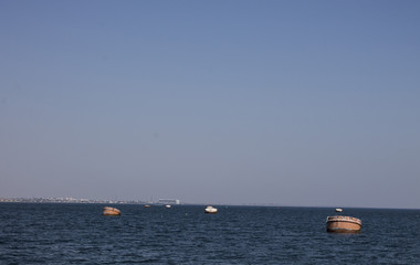 Naklejka premium Waves of the Black Sea. Crimea