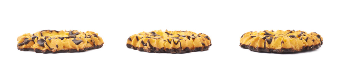 Set of cookies isolated over the white background