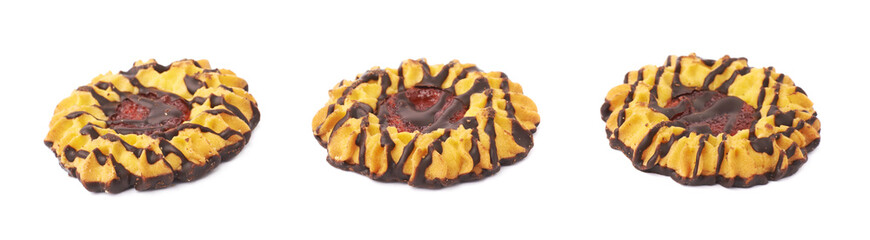 Set of cookies isolated over the white background