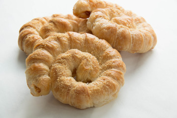  bread spiral  isolated on white background