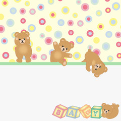 Teddy bear baby background
