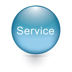 Service blue circular button
