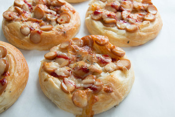  homemade pork sausage  pizza