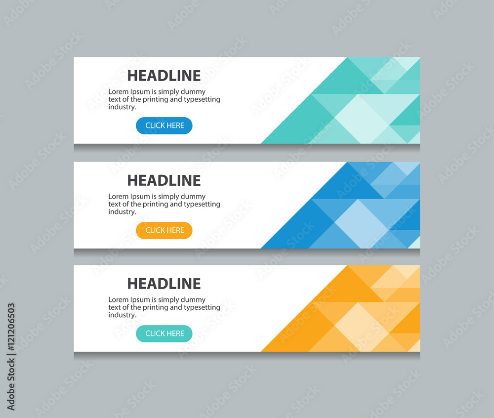 Wall mural abstract web banner design template background