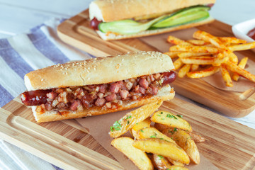 Hot Dog with Potato