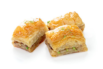 Turkish sweets on a white background