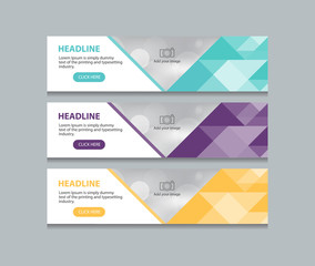 abstract web banner design template background