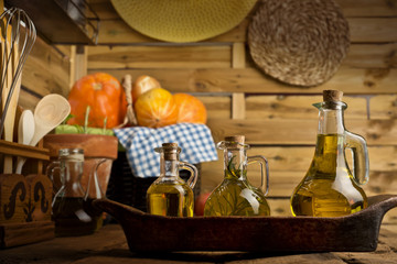 Olive oils rustic kitchen