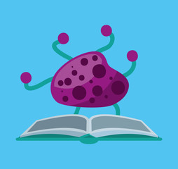 scientific laboratory bacteria concept vector illustration design