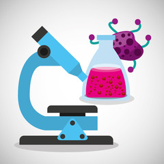 tube test laboratory experiment icon vector illustration design