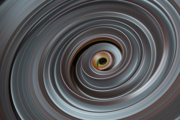 Metalic  reflective vortex. Twisted 3d rendering background.