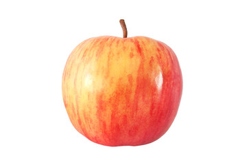 whole red apple isolated on white background with clipping path