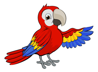 Naklejka premium Cartoon Parrot