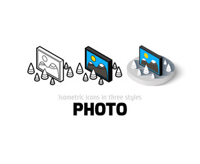 Photo icon in different style
