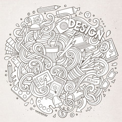 Cartoon cute doodles Design illustration