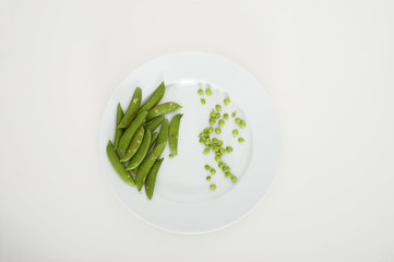 plate of young peas