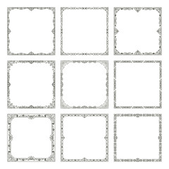 Vector vintage frames and borders