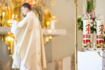 Priest During Eucharist