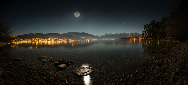 Thunersee bei Nacht
