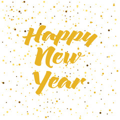 Happy New 2017 Year. Holiday vector illustration with text