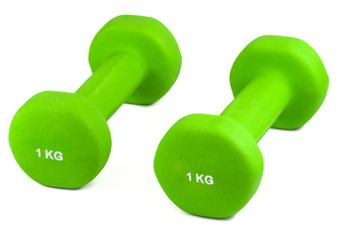 dumbbells isolated on white