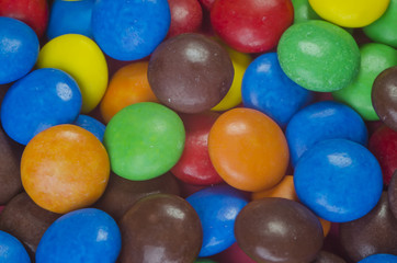 Fototapeta na wymiar candies close up, top view
