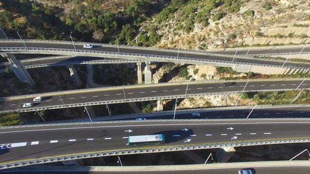 Aerial view of Highway interchange
