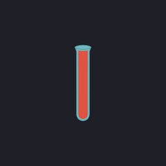 test tube computer symbol