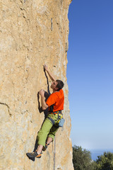 Obraz premium Rock climber.