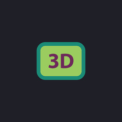 three dimensional computer symbol