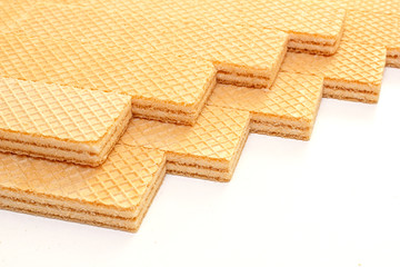 Sweet waffles corners in a row