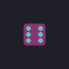 Dice 6 computer symbol