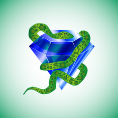 Diamond isolated vector illustration