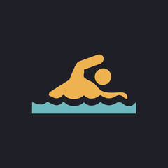 Swimming computer symbol