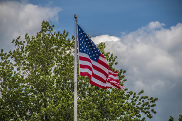 Usa Flagge weht im Wind