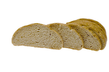 sliced bread isolated on white background