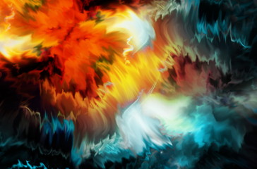 Color abstract background. Lava structure. Computer collage. Earth Concept.