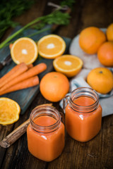 orange and carrot smoothie drink