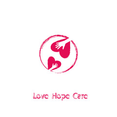 Love, Hope, Care Logo, Vector Illustration - 121227572