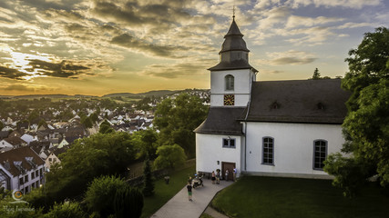 Fototapeta premium German church sunset