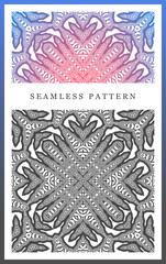 Original seamless pattern, high quality. Rhythmic pattern, based on symmetry