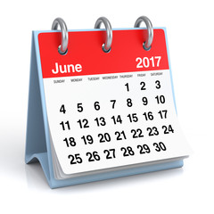 June 2017 - Desktop Spiral Calendar.