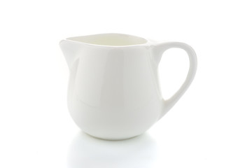 Ceramic Glass Pitcher Isolated on White Background.