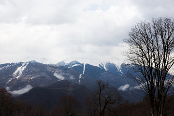 Mountain landscape. Krasnaya Polyana, Sochi, Russia
