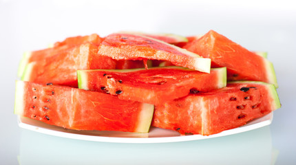 watermelon white plate