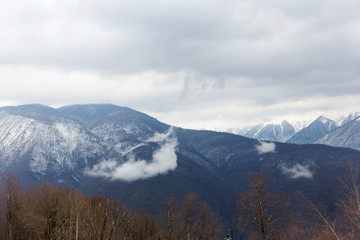 Mountain landscape. Krasnaya Polyana, Sochi, Russia