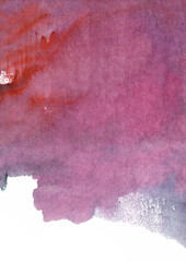 violet-pink watercolor stain, vertical composition, modern image