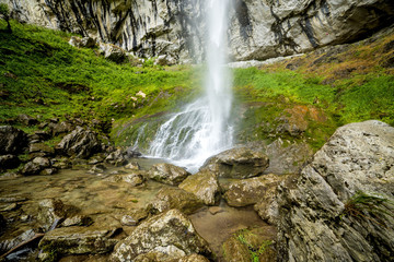 Landscape with waterfall from the Carpathians