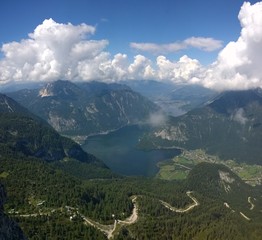 панорамный вид на вершины гор 
