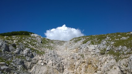 панорамный вид на вершины гор 